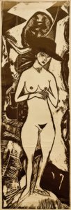 ELKirchner ، عاري بقبعة سوداء